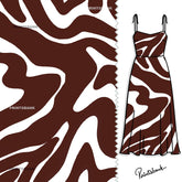 Animal Zebra White Brown Designer Print